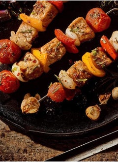 GO2CAMPS BBQ Bamboo Sticks 100 Peices (30 cm) | Barbecue Bamboo Skewers,Wooden Skewers for Grilling Kabobs, Vegetables, Meat, and Seafood, Perfect for Outdoor BBQs, Picnics and Camping  - Image 2
