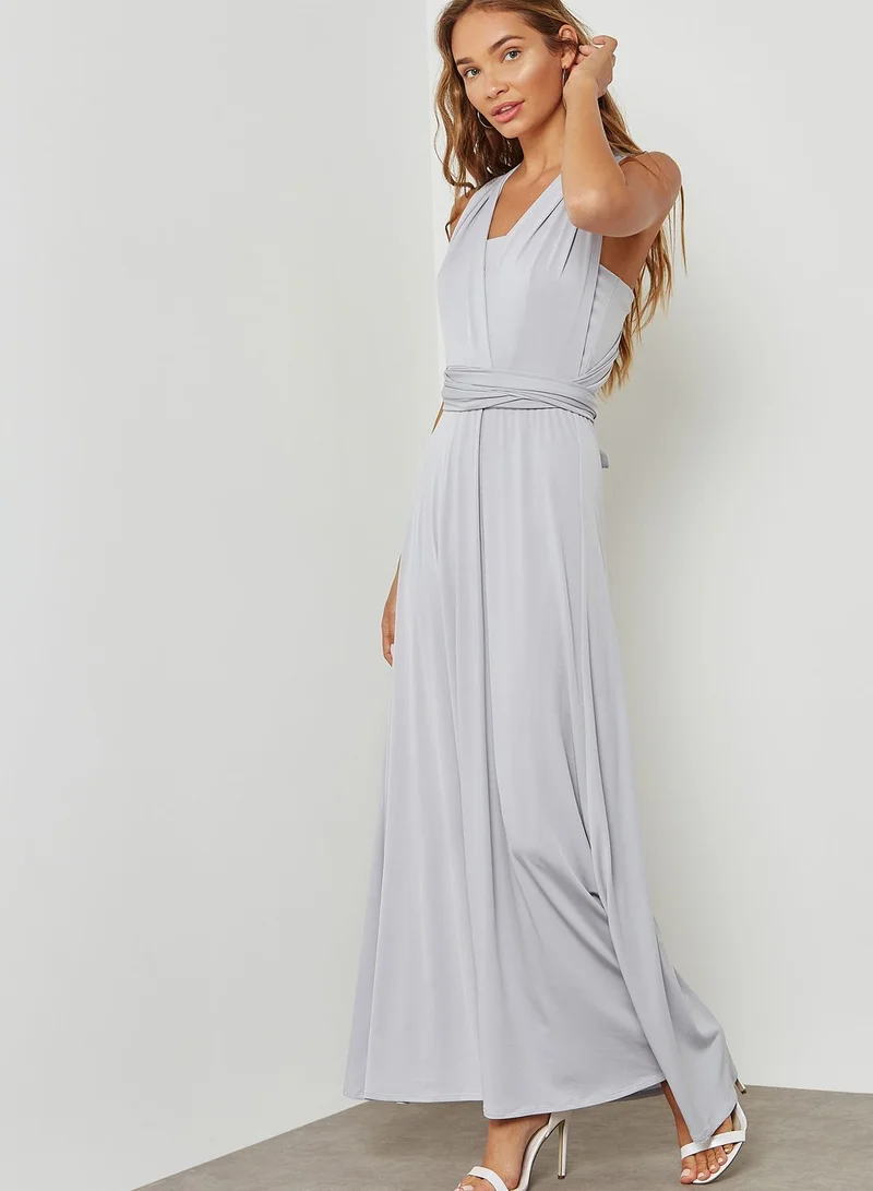 DOROTHY PERKINS Crossover Pleated Maxi Dress