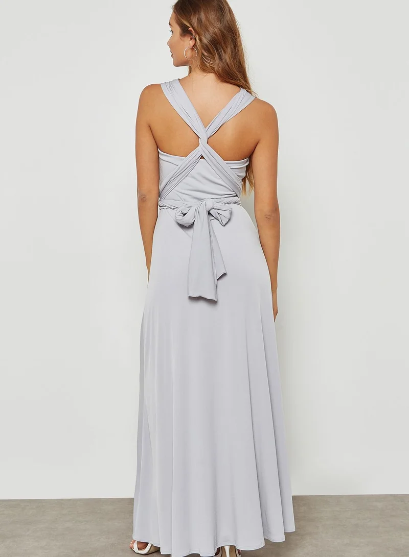 DOROTHY PERKINS Crossover Pleated Maxi Dress