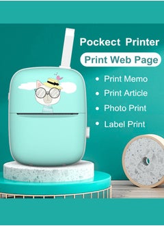 Kidle Sticker Printer Portable Pocket Inkless Sticker Printer Mini Thermal Sticker Printer Bluetooth Wireless Sticker Printer For Pet Stickers Student Learning Kids Birthday Gift Kids  - Image 5