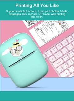 Kidle Sticker Printer Portable Pocket Inkless Sticker Printer Mini Thermal Sticker Printer Bluetooth Wireless Sticker Printer For Pet Stickers Student Learning Kids Birthday Gift Kids  - Image 4