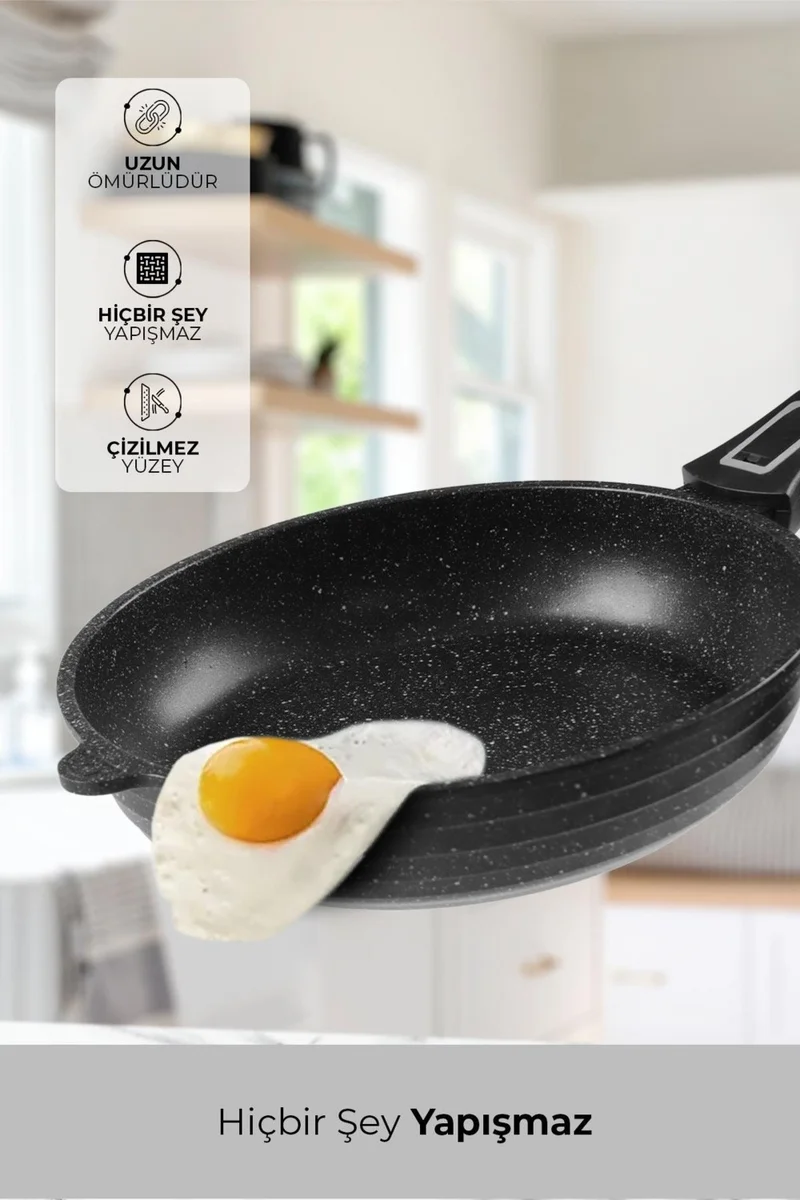 Pikas 2 Piece Pan Set with Removable Handle, Cast Iron Pan Set
