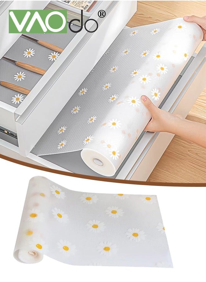 VAOdo Shelf Liner Clear Waterproof Pantry Cabinets Liners EVA Kitchen Liner Washable Easy to Cut Drawer Mat for Kitchens Non-Adhesive Liner Stain-Proof Shelf Drawer Cabinet Liner 30*300CM  - Image 1