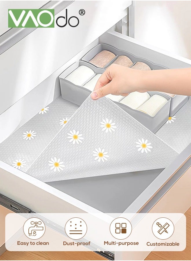 VAOdo Shelf Liner Clear Waterproof Pantry Cabinets Liners EVA Kitchen Liner Washable Easy to Cut Drawer Mat for Kitchens Non-Adhesive Liner Stain-Proof Shelf Drawer Cabinet Liner 30*300CM  - Image 2