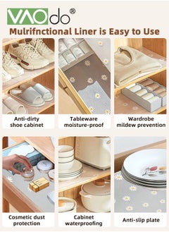 VAOdo Shelf Liner Clear Waterproof Pantry Cabinets Liners EVA Kitchen Liner Washable Easy to Cut Drawer Mat for Kitchens Non-Adhesive Liner Stain-Proof Shelf Drawer Cabinet Liner 30*300CM  - Image 3