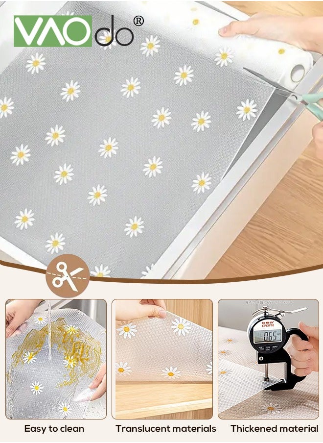 VAOdo Shelf Liner Clear Waterproof Pantry Cabinets Liners EVA Kitchen Liner Washable Easy to Cut Drawer Mat for Kitchens Non-Adhesive Liner Stain-Proof Shelf Drawer Cabinet Liner 30*300CM  - Image 4