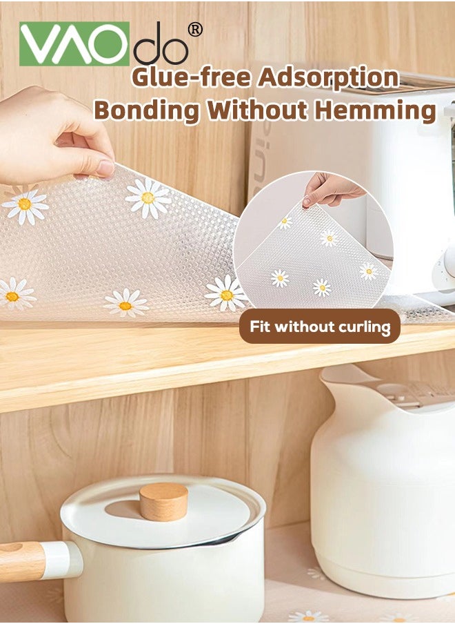 VAOdo Shelf Liner Clear Waterproof Pantry Cabinets Liners EVA Kitchen Liner Washable Easy to Cut Drawer Mat for Kitchens Non-Adhesive Liner Stain-Proof Shelf Drawer Cabinet Liner 30*300CM  - Image 5