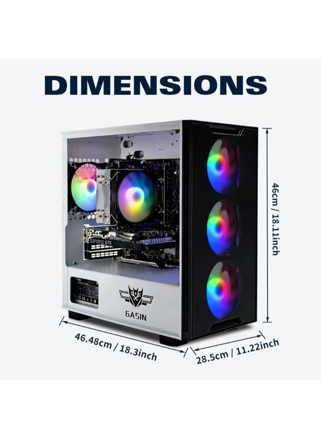 غاز كمبيوتر ألعاب بمعالج Core i5-11400F/ذاكرة وصول عشوائي (رام) سعة 16 جيجابايت/محرك أقراص صلبة سعة 1 تيرابايت/بطاقة رسومات NVIDIA GeForce GTX 1650 Super سعة 4 جيجابايت/نظام تشغيل ويندوز 11 أبيض - Image 5
