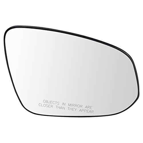 TRQ Passenger Side Door Mirror Glass Without Blind Spot Detection Clear Snap On Compatible with 2019-2023 Toyota RAV4 TO1325142 - Image 1
