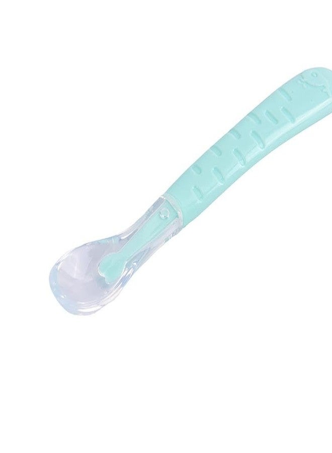 Cuteably Double Head Baby Spoon, Silicone Soft Fruit Scraping Mud Spoon, Feeding Spoons, 15 cm (Green) - Image 3