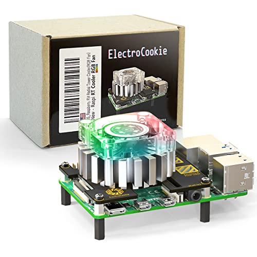 ElectroCookie Raspberry Pi 4 Radial Tower Cooler, CPU Heatsink with Silent Cooling Fan for Raspberry Pi 4 - Image 2
