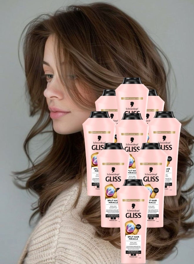 Gliss 9 Pieces Gliss Shampoo Split Hair Miracle 400ML - Image 1
