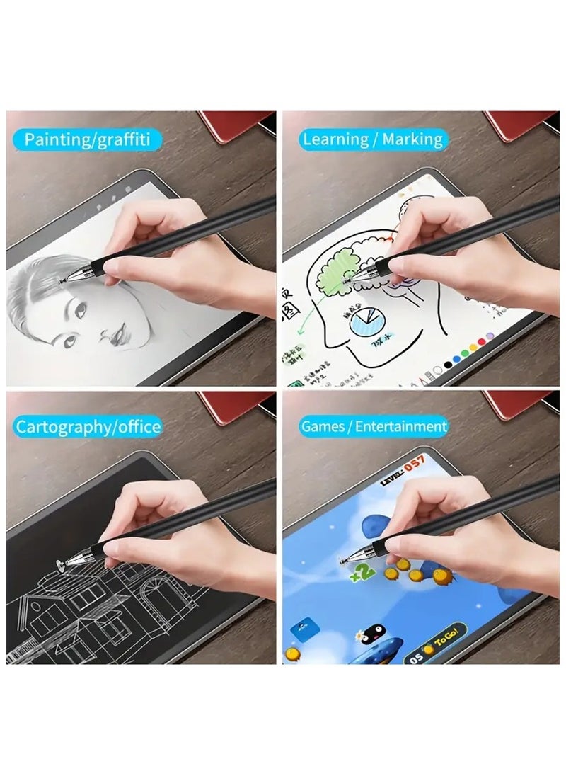 Stylus Pen For Touch Screens, Disc Stylus Pen Fiber Stylus With Magnetically Attached Cap, For IPhone/iPad Pro/Mini/Air/Android/Microsoft/Surface All Capacitive Touch Screens