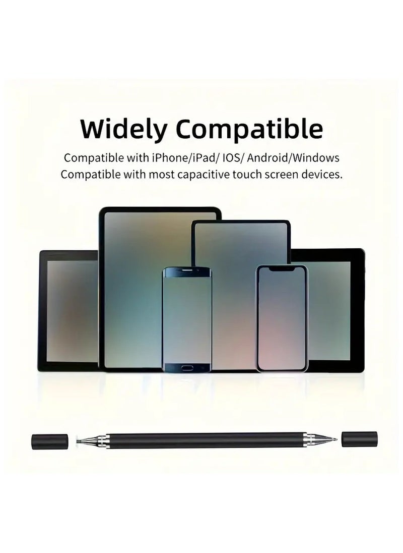 Stylus Pen For Touch Screens, Disc Stylus Pen Fiber Stylus With Magnetically Attached Cap, For IPhone/iPad Pro/Mini/Air/Android/Microsoft/Surface All Capacitive Touch Screens