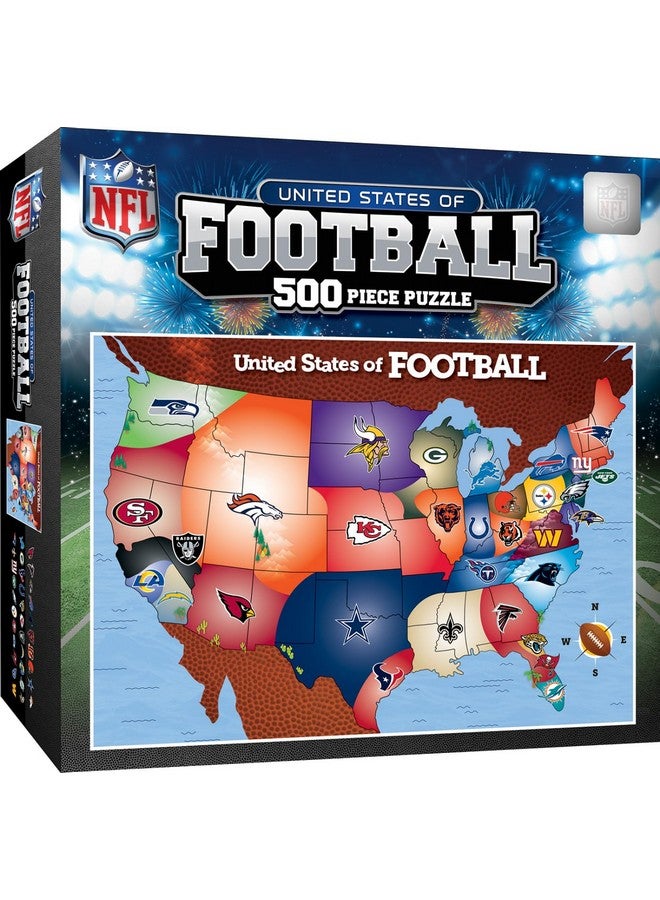 MasterPieces MasterPieces NFL League Map Puzzle - 500-Piece Sports Puzzle for Adults - Officially Licensed NFL Product - Image 1