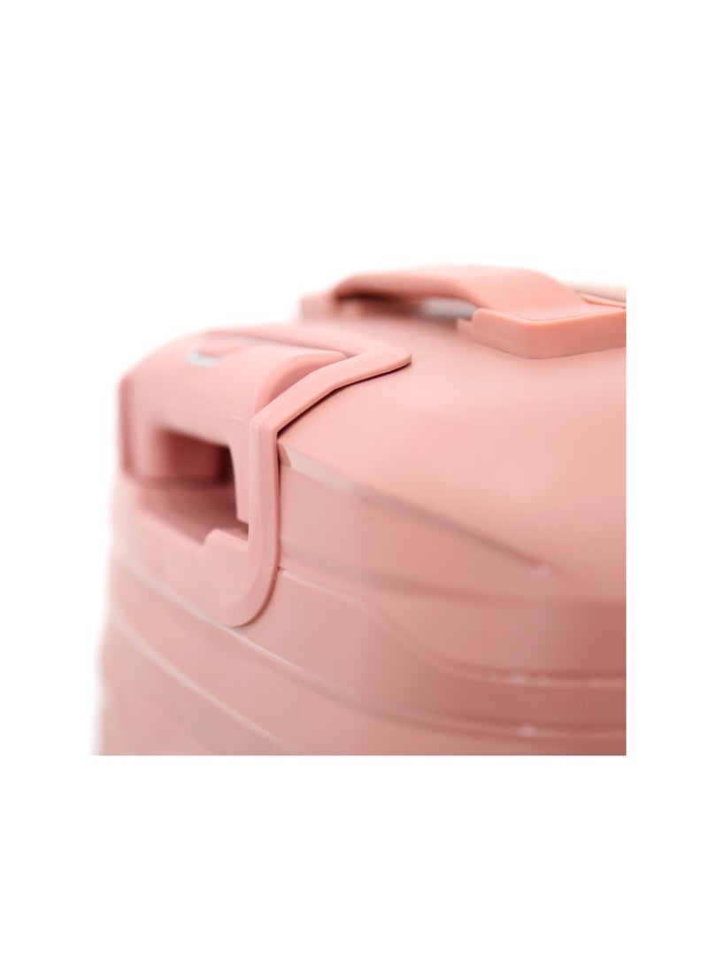 CAPITAL مجموعة حقائب سفر صلبة غير قابلة للكسر من مادة البولي بروبلين مع 8 عجلات، مجموعة من 3 قطع من مادة البولي بروبلين متعددة الطبقات، مقاس 20 و24 و28 بوصة (وردي) - Image 4