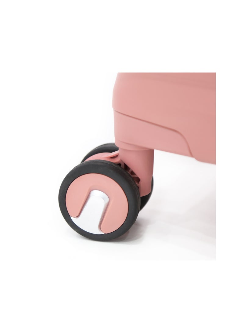 CAPITAL مجموعة حقائب سفر صلبة غير قابلة للكسر من مادة البولي بروبلين مع 8 عجلات، مجموعة من 3 قطع من مادة البولي بروبلين متعددة الطبقات، مقاس 20 و24 و28 بوصة (وردي) - Image 5