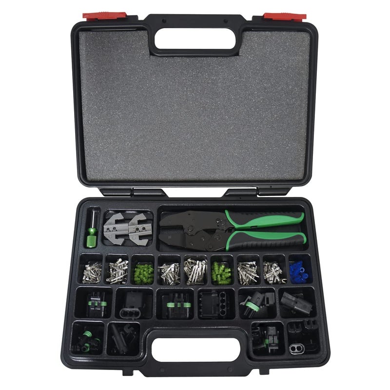 Astro Pneumatic Tool 9478 220Piece Weather Pack Interchangeable Ratcheting Crimping Tool Accessory Set