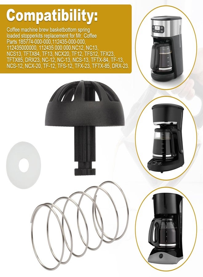 SuperDi 2-Pack Coffee Machine Brew Basket Bottom Spring Loaded Stopper Kits Fits for Mr Coffee Black and Decker Hamilton Coffee Maker Parts, Replace 990117900 990237500 185774-000-000 112435-000-000 - Image 5