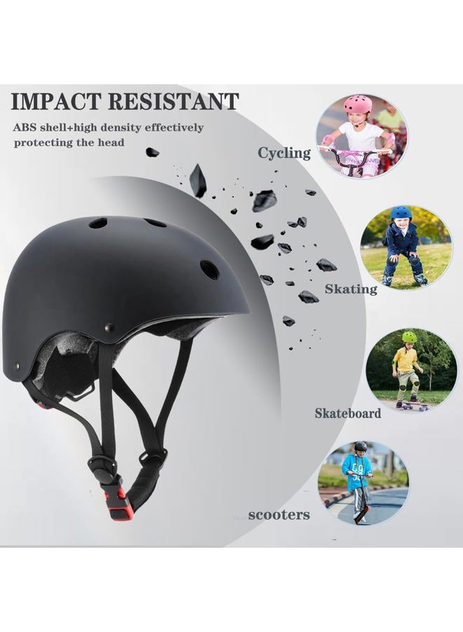 FOOKCIAN Kids Bike Helmet,Toddler Skateboard Helmets for Ages 2-3-5-8-14 Years Boys Girls with Knee and Elbow Pads Wrist Guards fit Skates,Skateboarding,Skating Scooter Adjustable Bike Helmet - Image 3