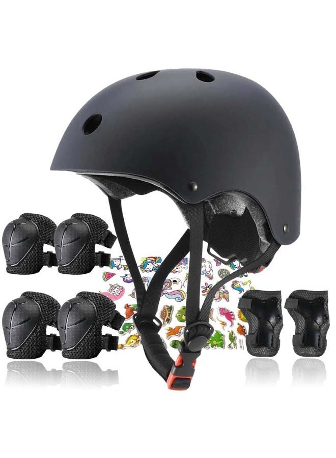 FOOKCIAN Kids Bike Helmet,Toddler Skateboard Helmets for Ages 2-3-5-8-14 Years Boys Girls with Knee and Elbow Pads Wrist Guards fit Skates,Skateboarding,Skating Scooter Adjustable Bike Helmet - Image 1