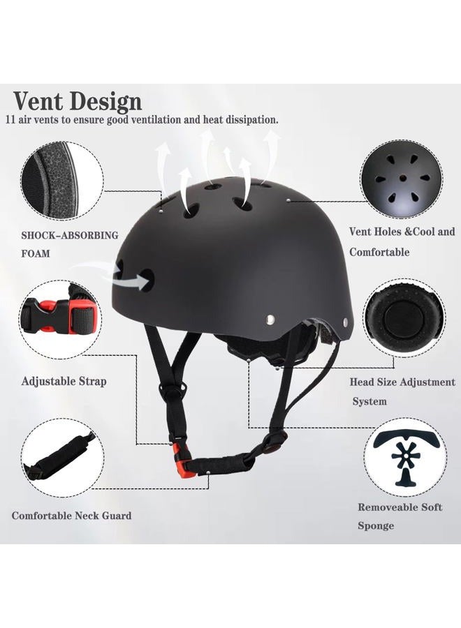 FOOKCIAN Kids Bike Helmet,Toddler Skateboard Helmets for Ages 2-3-5-8-14 Years Boys Girls with Knee and Elbow Pads Wrist Guards fit Skates,Skateboarding,Skating Scooter Adjustable Bike Helmet - Image 5