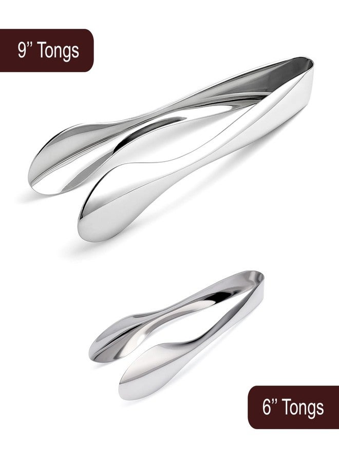 Natier Premium Stainless Steel Serving Tongs (6'' Small) - Image 5