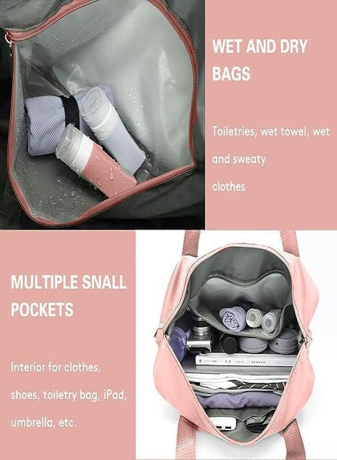 Firstdemand Foldable Travel Duffel Bag Large Capacity Folding Travel Bag Travel Lightweight Waterproof Carry Luggage Bag (Peach) - Image 3