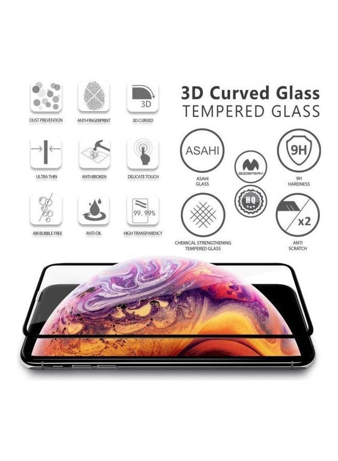 نيبمينينت لاصقة حماية للشاشة من الزجاج المقوى عالية الشفافية بدرجة صلابة 9H مضادة للانفجار لهاتف آيفون 11 برو ماكس من. شفاف/ أسود - Image 2