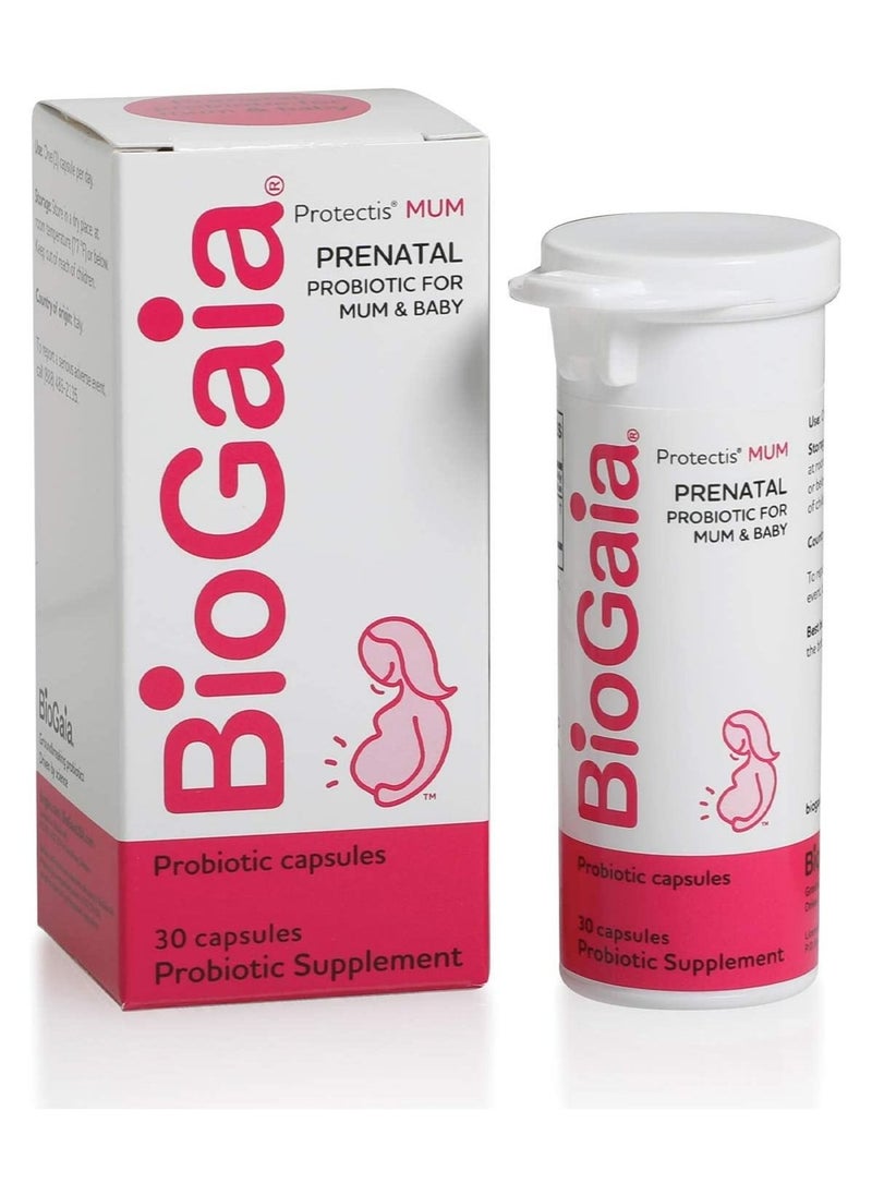 BioGaia - BioGaia Protectis Mum A Prenatal Probiotic Helpful for Mom & Baby 30 Capsules - Image 1