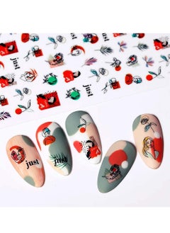 KHAJUL Nail Art Stickers for Women Girls (6 Sheets)  - Image 5