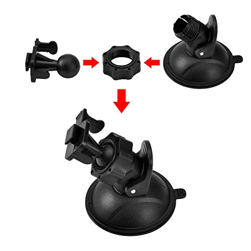SoeKoa Dash Cam Suction Cup Mount and Glue Adhesive Mount Compatible with Dash Camera/DVR Video, Come with 10+ Different Joints Suitable for Crosstour, YI 2.7", Rexing V1P, UGSHD, APEMAN and Other Dash Cam - Image 5