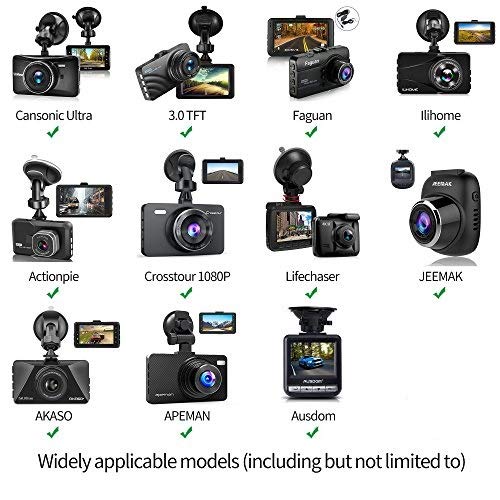 SoeKoa Dash Cam Suction Cup Mount and Glue Adhesive Mount Compatible with Dash Camera/DVR Video, Come with 10+ Different Joints Suitable for Crosstour, YI 2.7", Rexing V1P, UGSHD, APEMAN and Other Dash Cam - Image 3