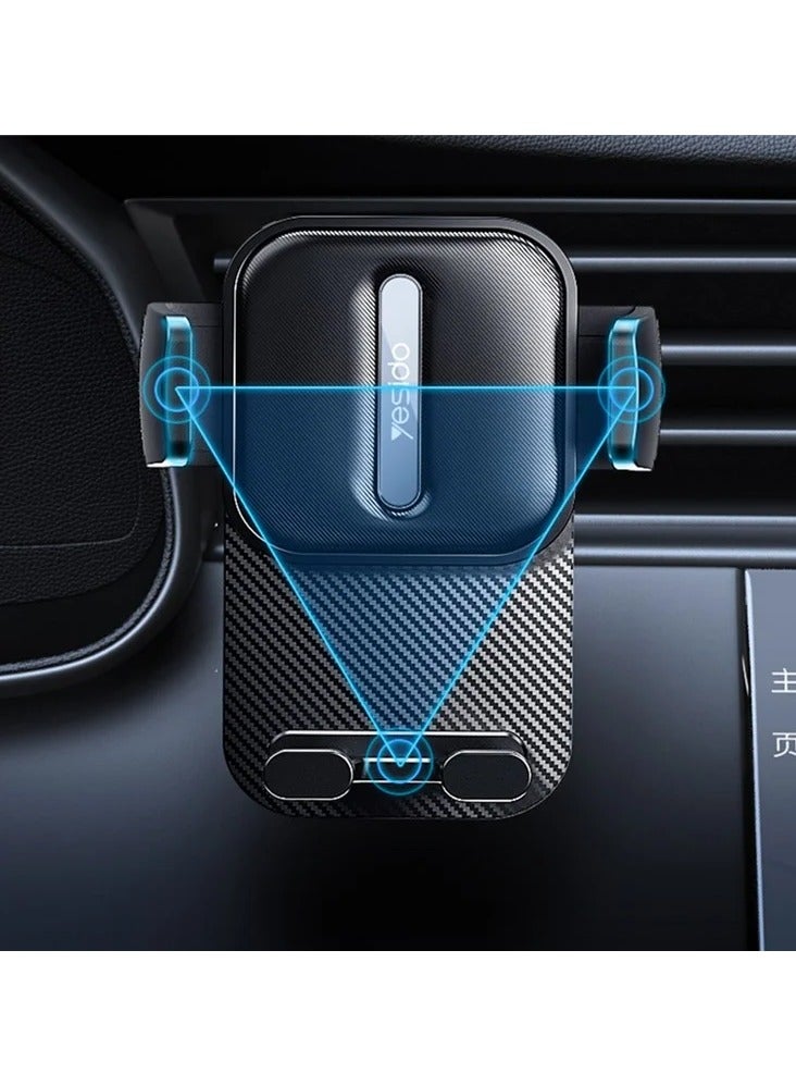 يسيدو حامل هاتف دوار من Yesido C167 بمنفذ هواء السيارة (أسود) - Image 3