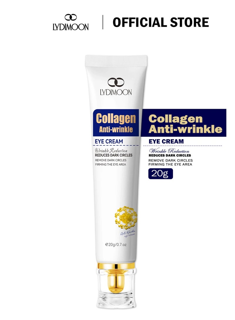 LYDIMOON Collagen Anti-Wrinkle Eye Cream | Fade Fine Lines & Dark Circles, Tighten Eye Area 20g - Image 1