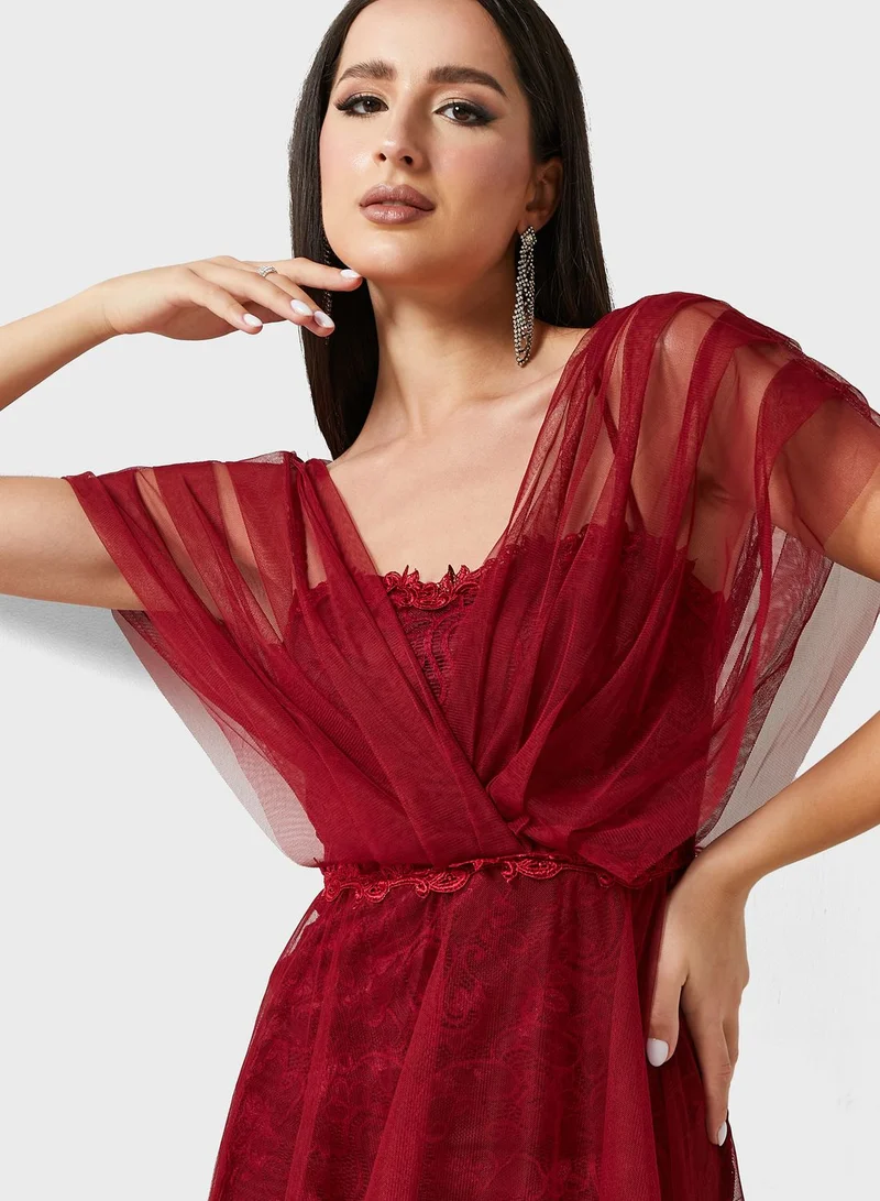 Ella Limited Edition Lace Overlay Gown Dress
