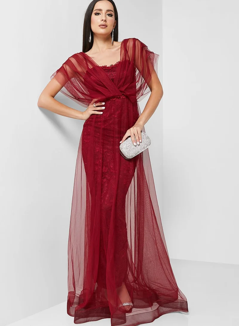 Ella Limited Edition Lace Overlay Gown Dress