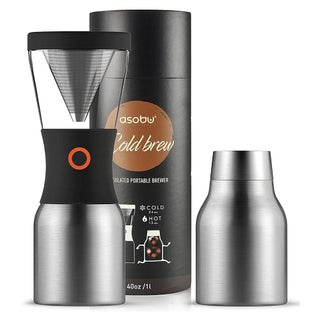 asobu Coldbrew Portable Cold Brew Coffee Maker With a Vacuum Insulated 34oz Stainless Steel 18/8 Carafe Bpa Free (Silver) - pzsku/Z5C25F3946F9B1BDEA336Z/45/1749374566/5c023929-e3fe-4026-b43e-e6bab7967aaa