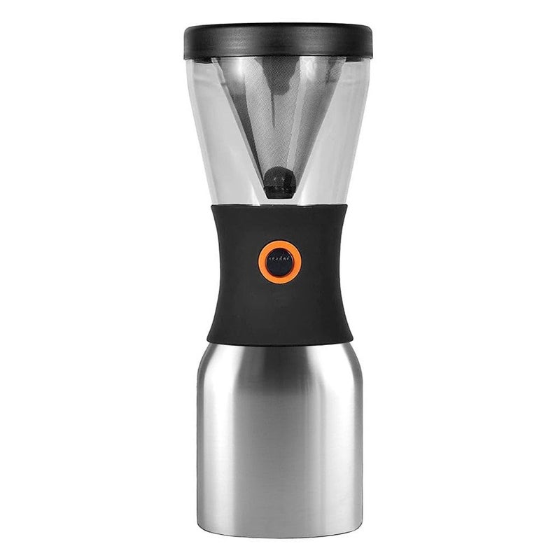 asobu asobu Coldbrew Portable Cold Brew Coffee Maker With a Vacuum Insulated 34oz Stainless Steel 18/8 Carafe Bpa Free (Silver)  - Image 4