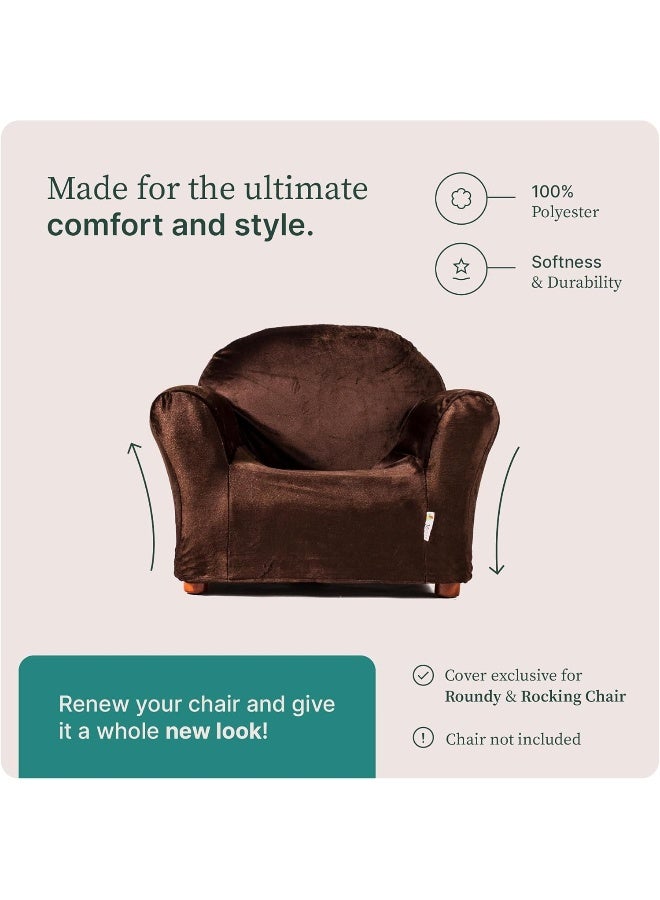 Keet Roundy Chair Slipcover for Kids Chairs Soft Minky Polyester Replacement Cover Fits Keet Roundy Rocking Chairs Durable Machine Washable Easy to Install Ideal for Ages 25 Playroom Bedroom - Image 2