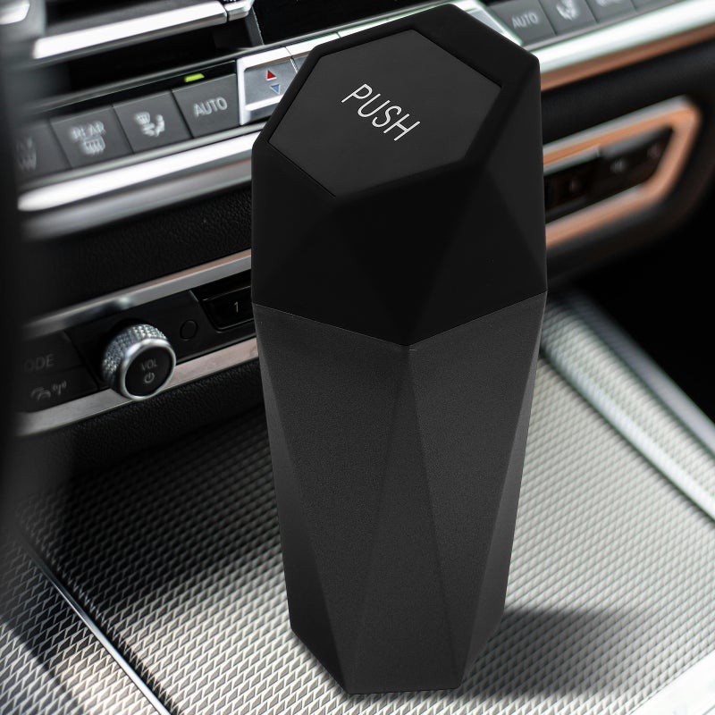 Portable Car Trash Can, Secure Lid Dustbin for Automotive Use, Fits Most Cup Holders - Image 4