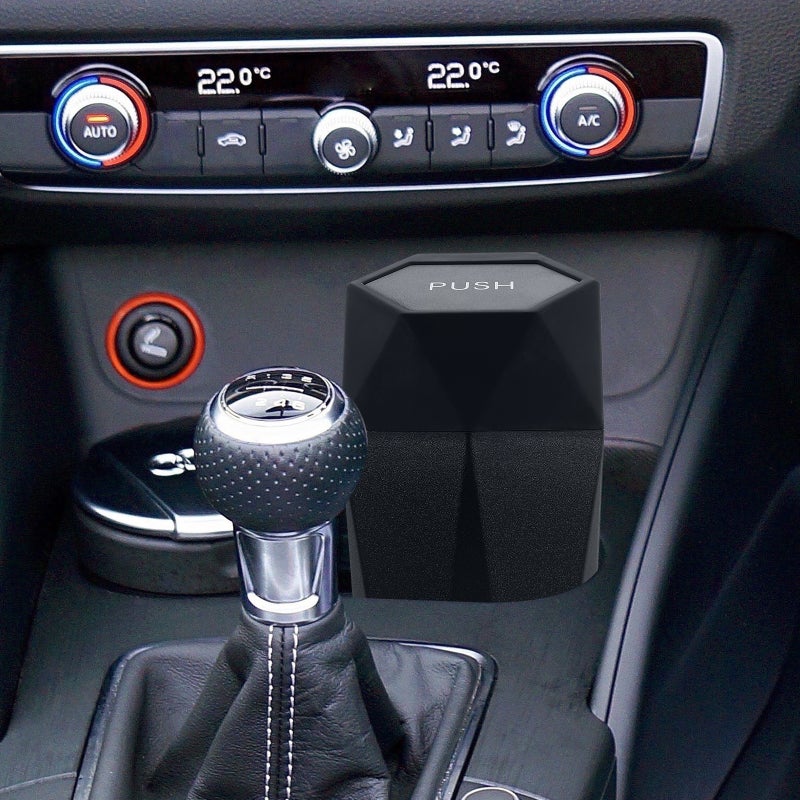 Portable Car Trash Can, Secure Lid Dustbin for Automotive Use, Fits Most Cup Holders - Image 3