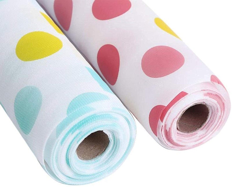 Gokich Gokich Set of 2 Plastic Foam Antibacterial Cabinet Pad Household Wardrobe Moisture Drawer pad Waterproof Anti Slip Paper Roll Kitchen Cupboard Liner Drawer Mat  - Image 1