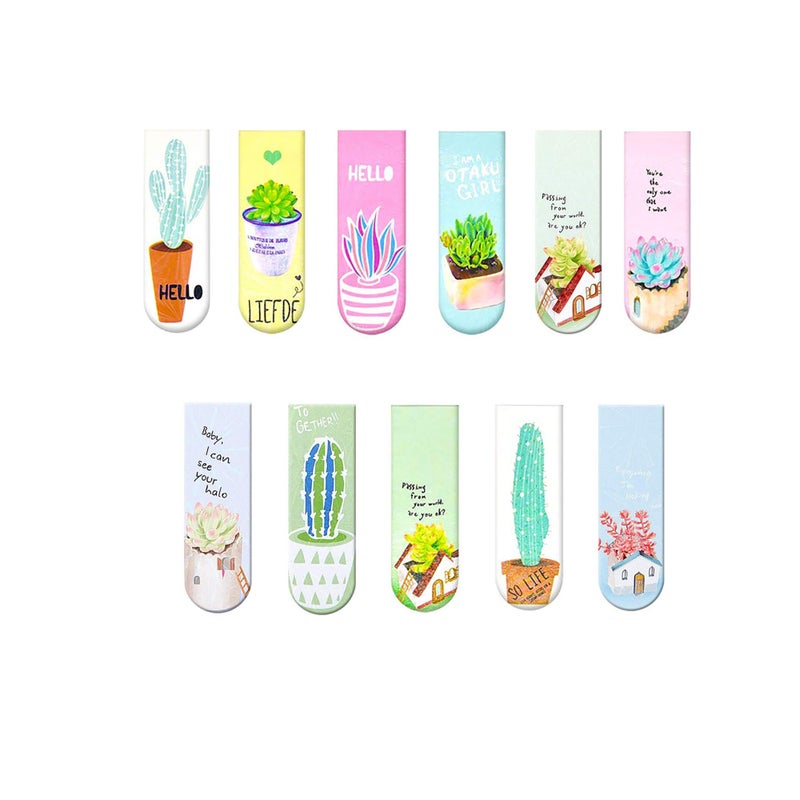 SOLARAE Beautiful Magnetic Bookmarks, Cute Magnet Page Markers Magnet Page Clips Bookmark, Lovely and Creative Plant Pattern Bookmarks Page Markers for Student Office Reading Stationery - Image 1