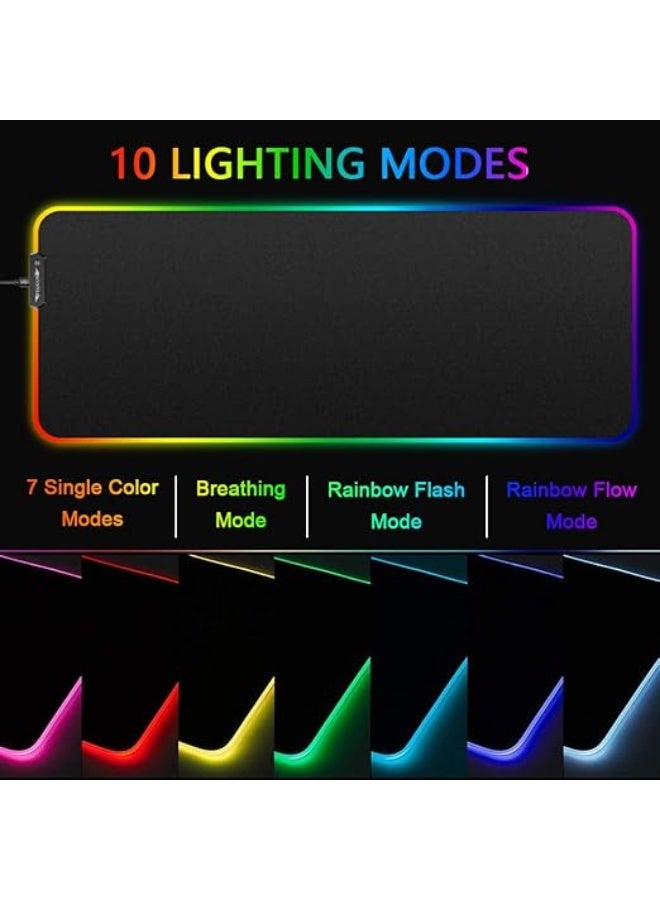 Wired Gaming Keyboard & Mouse Set – RGB Backlit Keyboard with Phone Holder, Wrist Rest, 3200 DPI Mouse & Large RGB Mouse Pad for PC and Laptop - Image 4