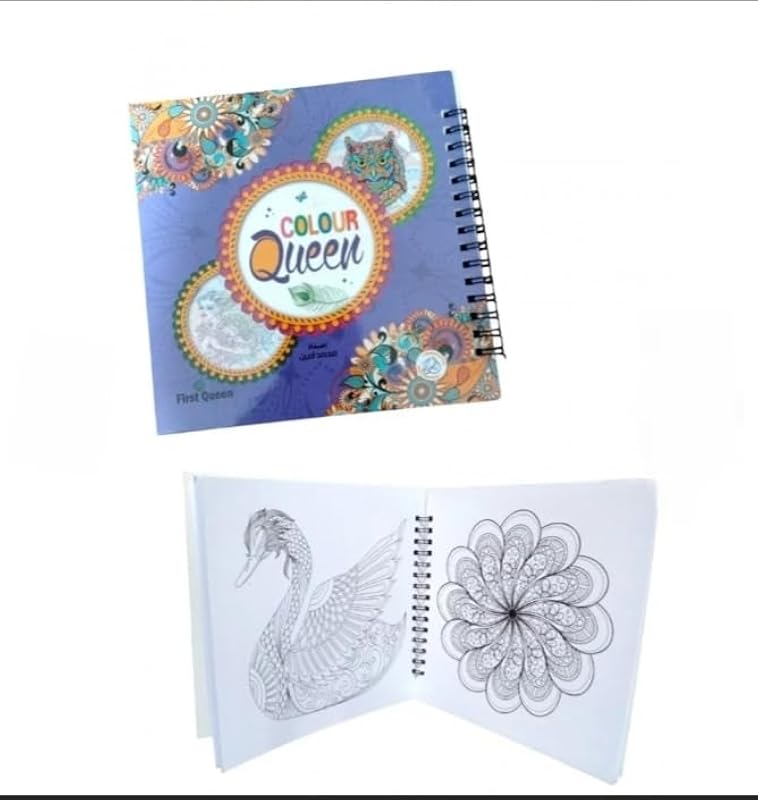 Coloring Book for Adults Stress Relief and Relaxation Multi Graphics (Purple)