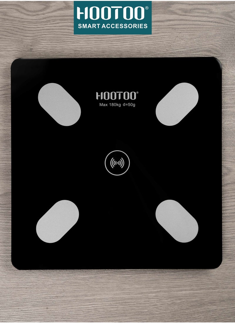 HooToo Hootoo Smart Body Scale with Digital Display, With External Fitness Tracker App, 180KG Max, Black  - Image 4