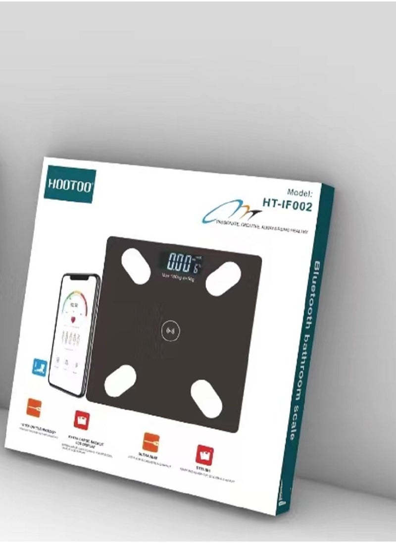 HooToo Hootoo Smart Body Scale with Digital Display, With External Fitness Tracker App, 180KG Max, Black  - Image 5