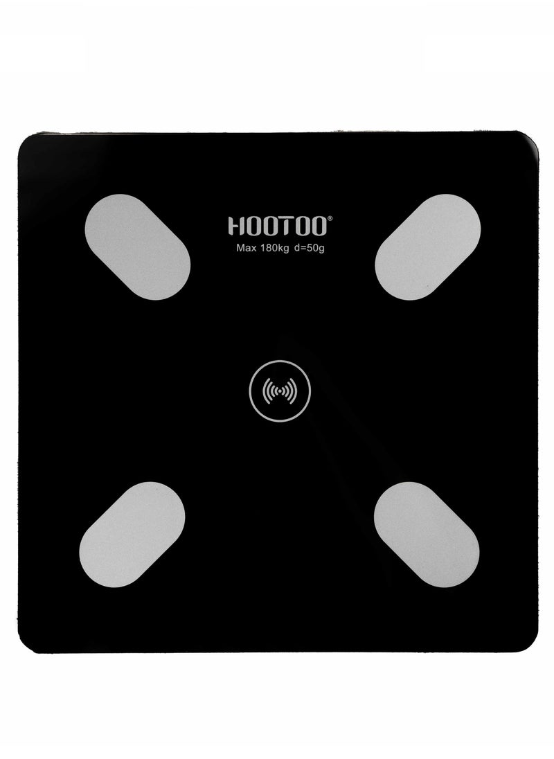 HooToo Hootoo Smart Body Scale with Digital Display, With External Fitness Tracker App, 180KG Max, Black  - Image 1