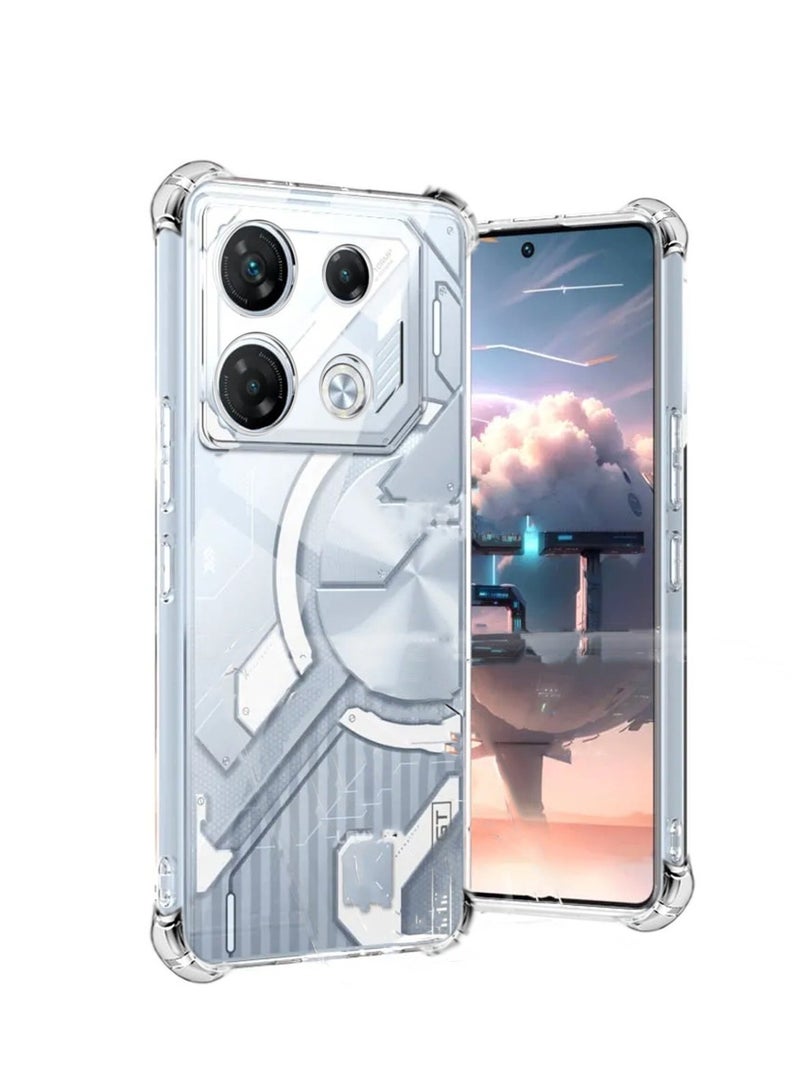 Techie جراب شفاف واقٍ من مادة TPU مع حماية لعدسة الكاميرا لهاتف Infinix GT 10 Pro - Image 1